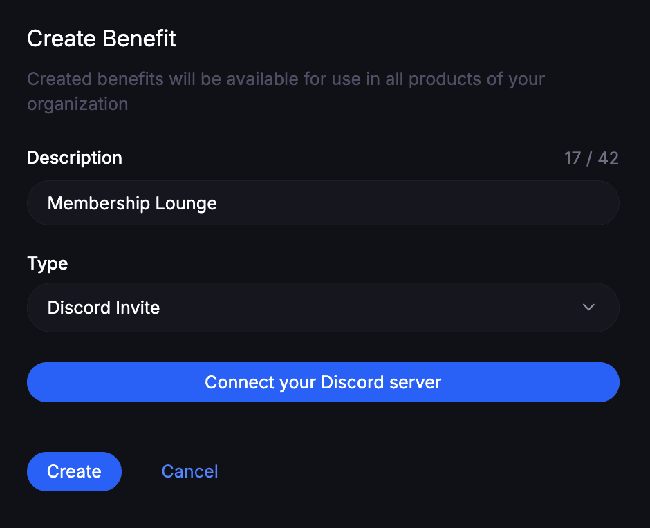 Discord Benefit - Connect Server